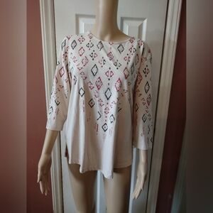 N Touch woman's long sleeve blouse shirt top size small